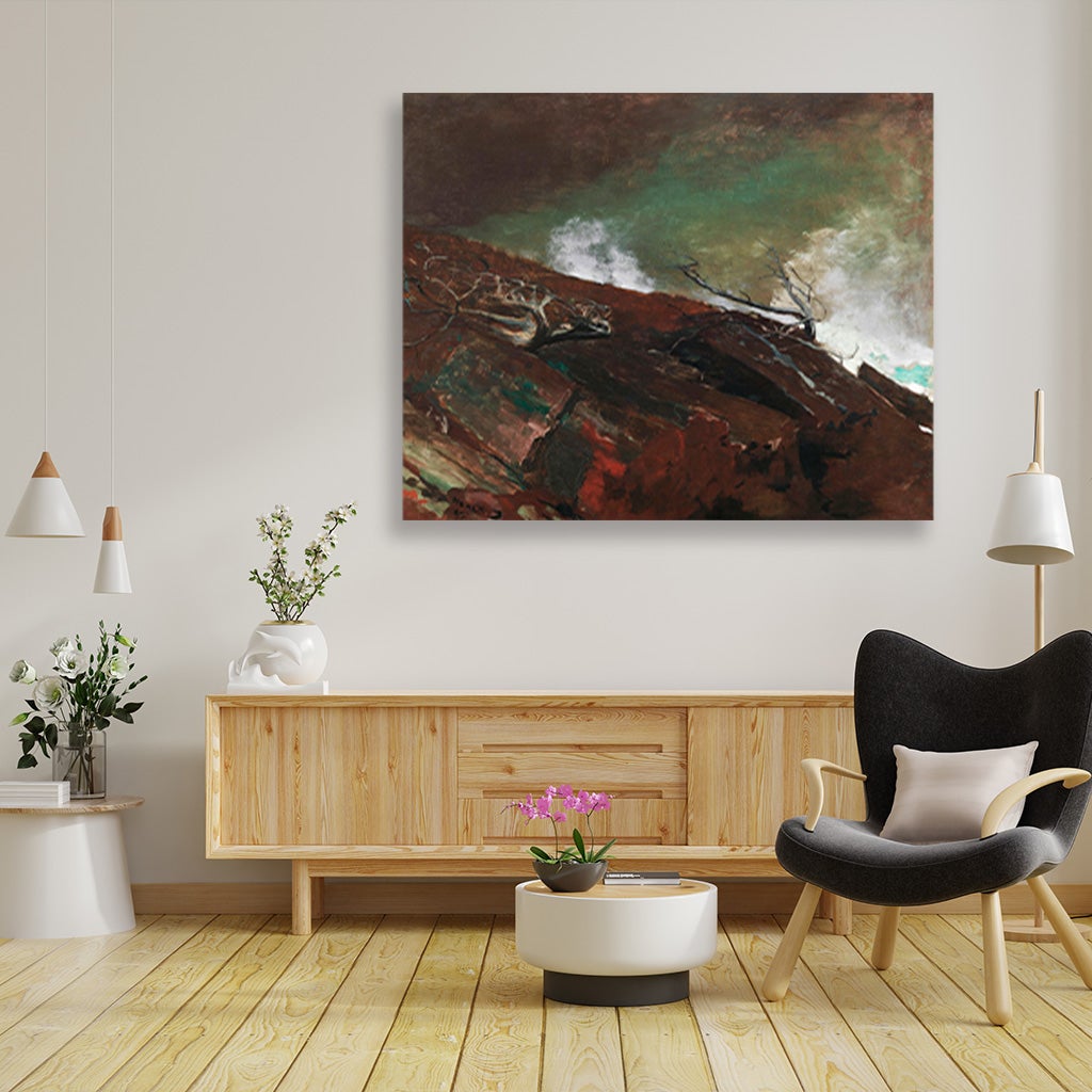 Coast of Maine painting - Meri Deewar 5 : 4 Horizontal Premium Wall Art Canvas by MeriDeewar