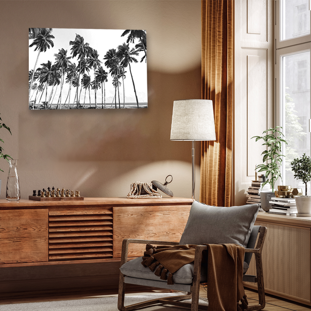 Coconut Trees Framed Wall Painting 3 : 2 Horizontal Premium Wall Art Canvas by MeriDeewar