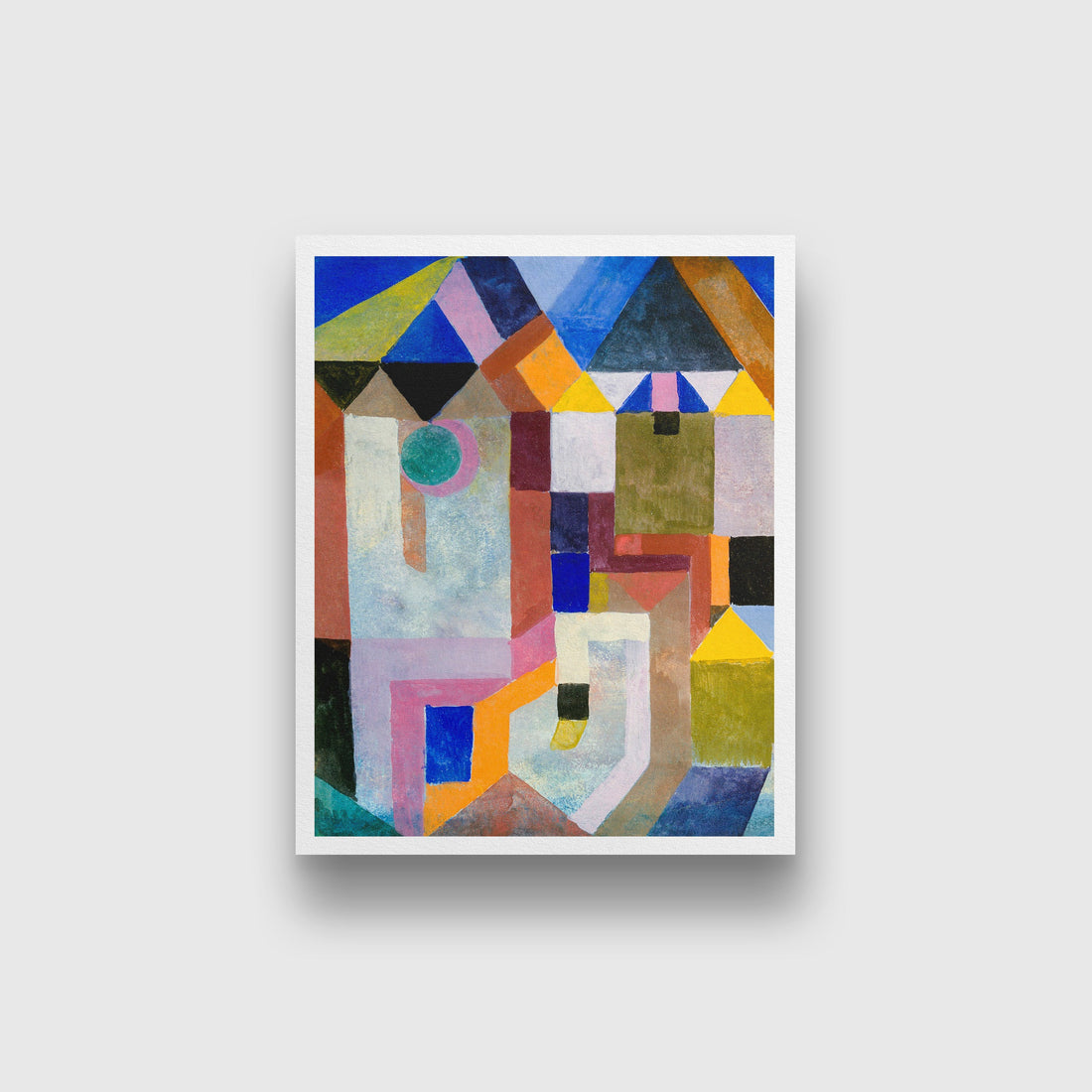 Colorful Architecture painting - Meri Deewar 4 :5 Vertical Premium Wall Art Canvas by MeriDeewar