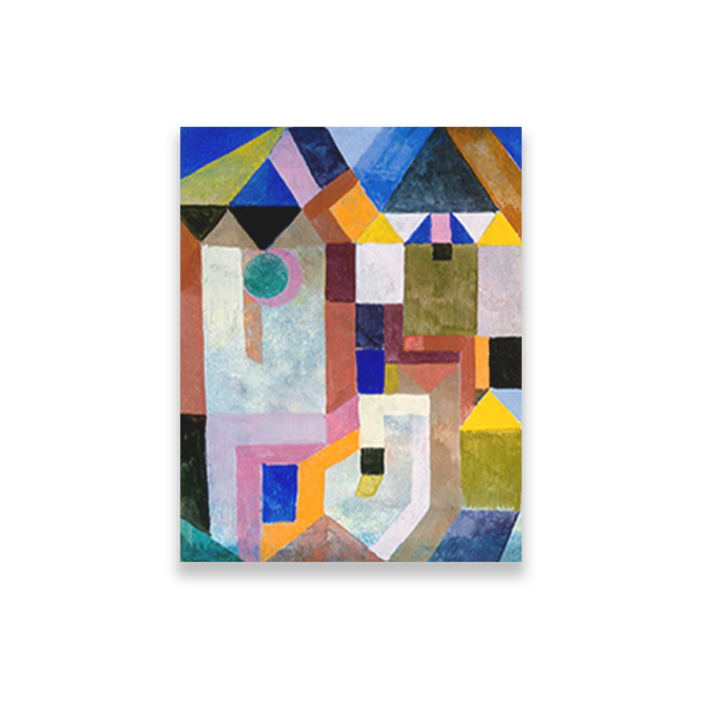 Colorful Architecture painting - Meri Deewar 4 :5 Vertical Premium Wall Art Canvas by MeriDeewar