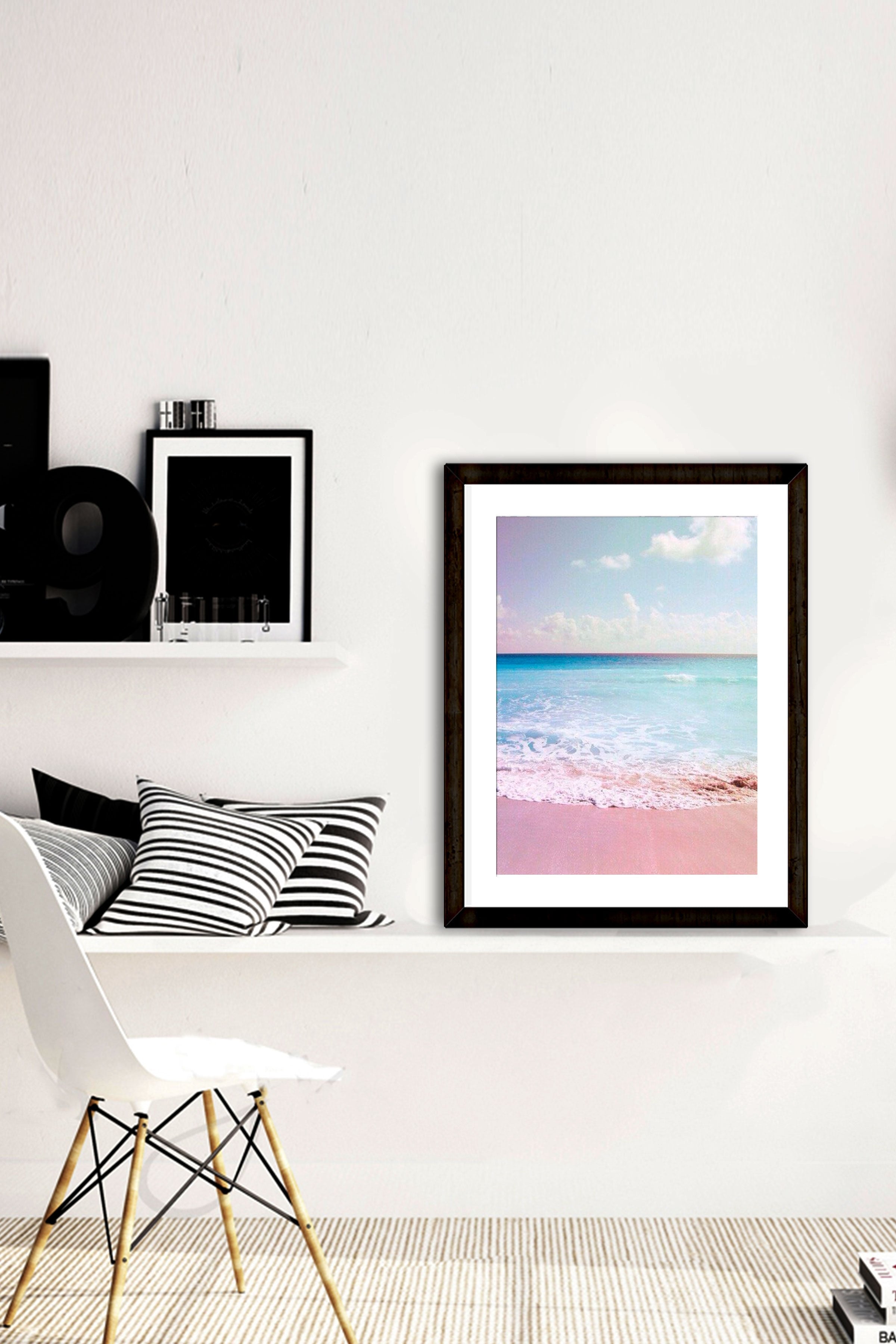Colorful Sea Painting - Meri Deewar 2 : 3 Vertical Premium Wall Art Canvas by MeriDeewar