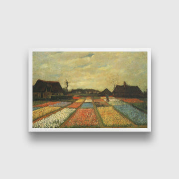 colourful flowers landscape Painting - Meri Deewar 3 : 2 Horizontal Premium Wall Art Canvas by MeriDeewar