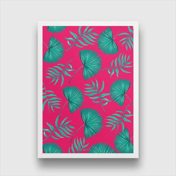Colourful Leaves Painting 2 : 3 Vertical Premium Wall Art Canvas by MeriDeewar