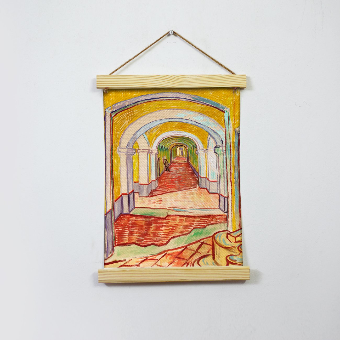 Corridor In The Asylum By Van Gogh Hanging Canvas Painting - Meri Deewar Hanging Canvas Premium Wall Art Canvas by MeriDeewar