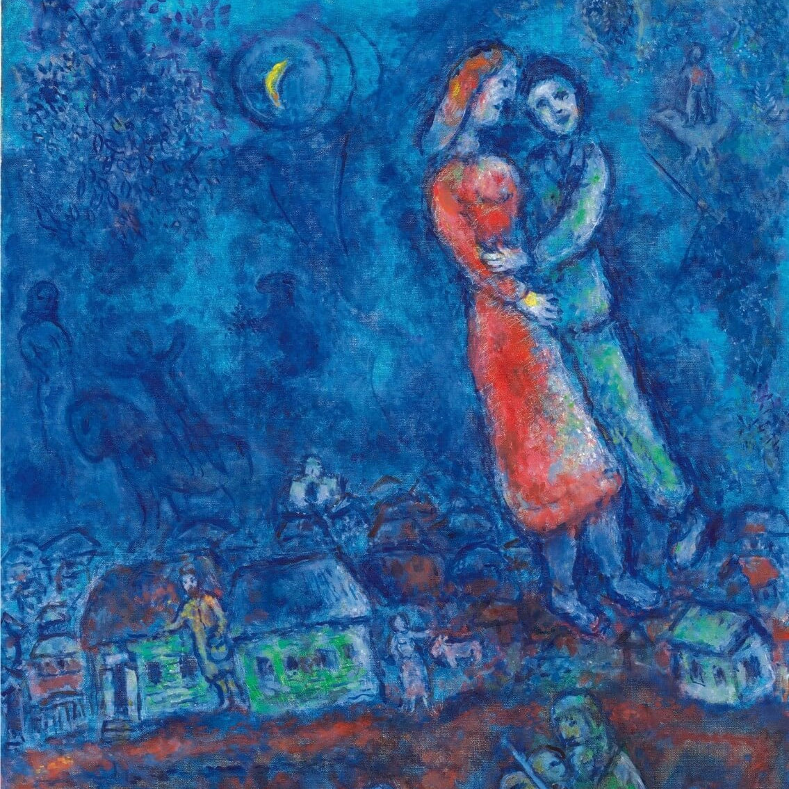 Couple Painting - Meri Deewar 4 :5 Vertical Premium Wall Art Canvas by MeriDeewar