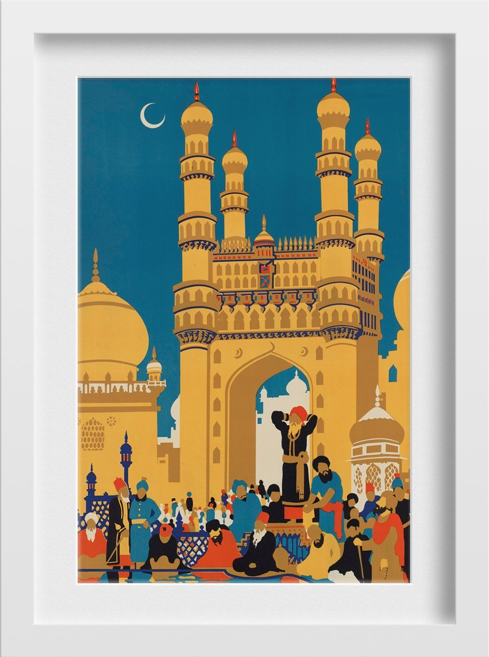 Culture of India 2 Vintage Art Painting - Meri Deewar 2 : 3 Vertical Premium Wall Art Canvas by MeriDeewar