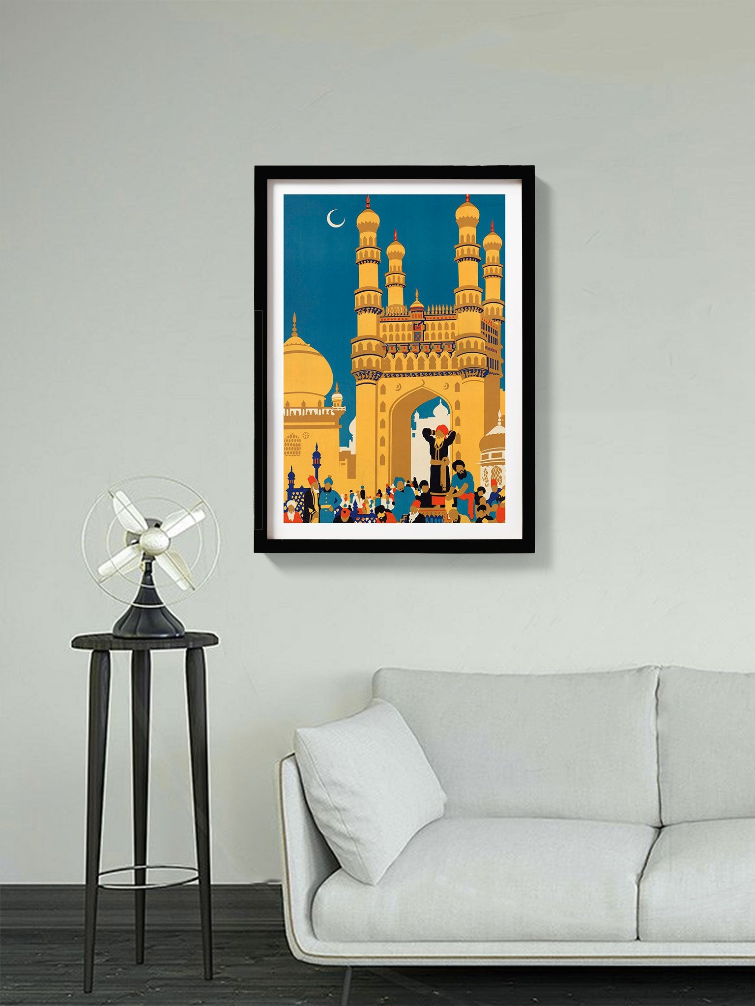 Culture of India 2 Vintage Art Painting - Meri Deewar 2 : 3 Vertical Premium Wall Art Canvas by MeriDeewar