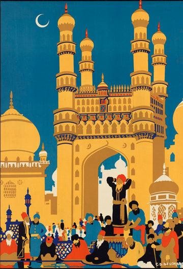 Culture of India 2 Vintage poster Poster A3 / Poster Premium Wall Art Canvas by MeriDeewar