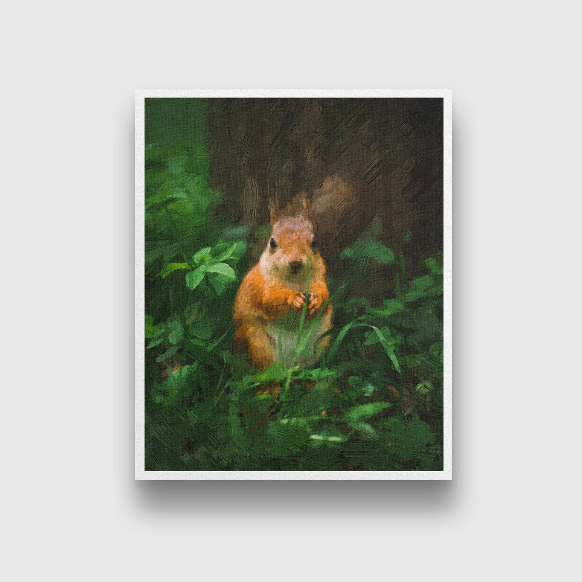 Cute baby rabbit Painting - Meri Deewar 4 :5 Vertical Premium Wall Art Canvas by MeriDeewar