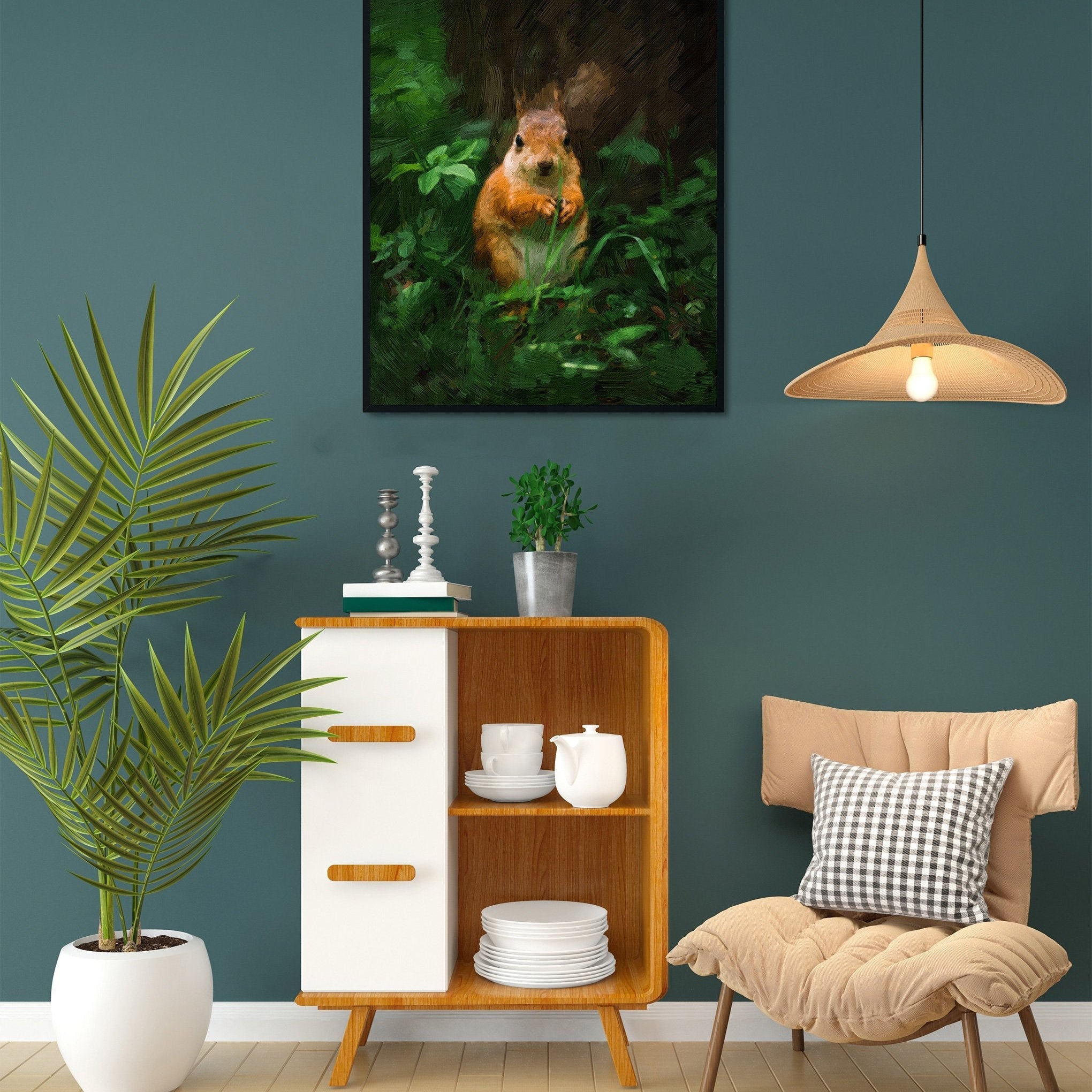 Cute baby rabbit Painting - Meri Deewar 4 :5 Vertical Premium Wall Art Canvas by MeriDeewar