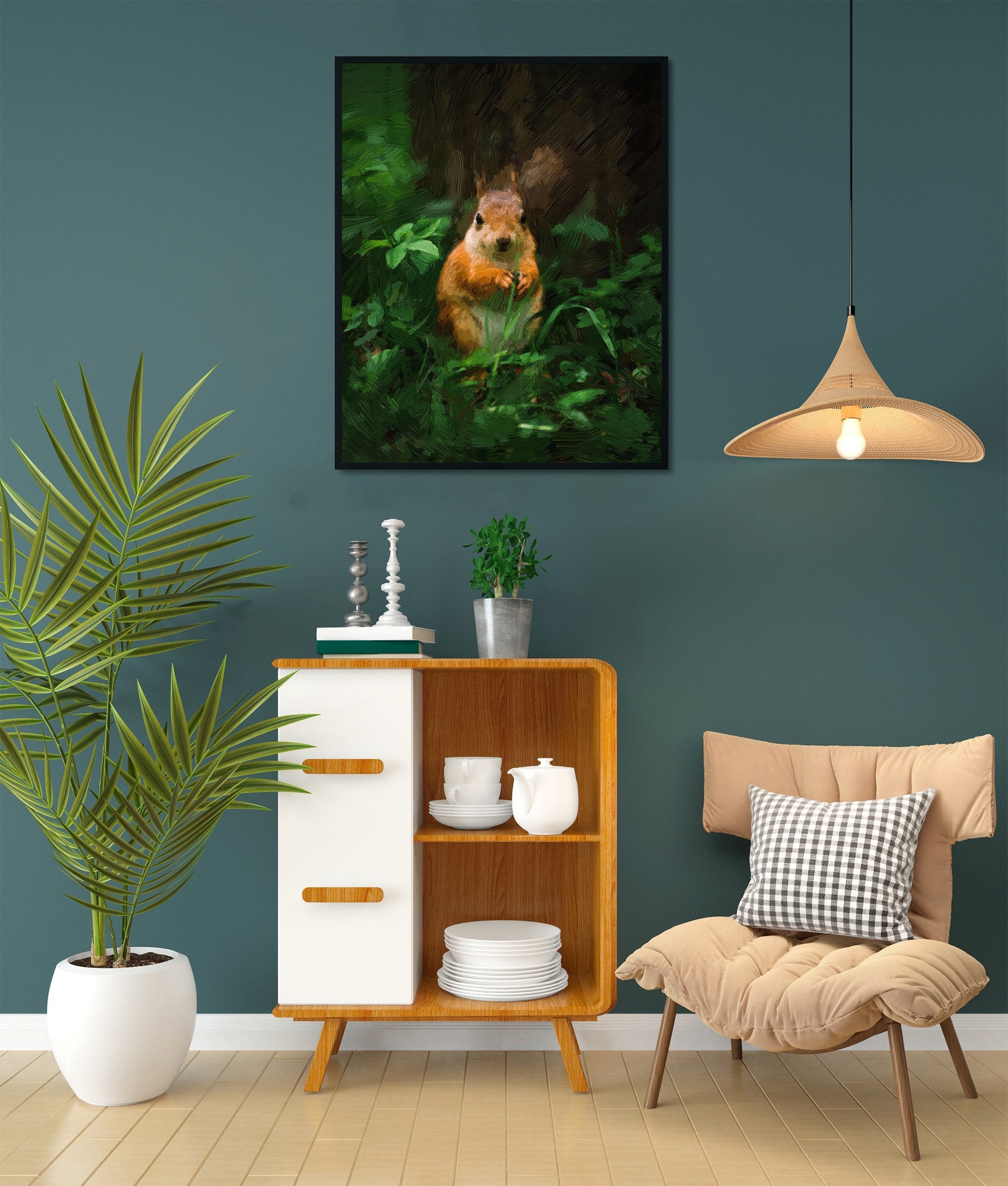 Cute baby rabbit Painting - Meri Deewar 4 :5 Vertical Premium Wall Art Canvas by MeriDeewar