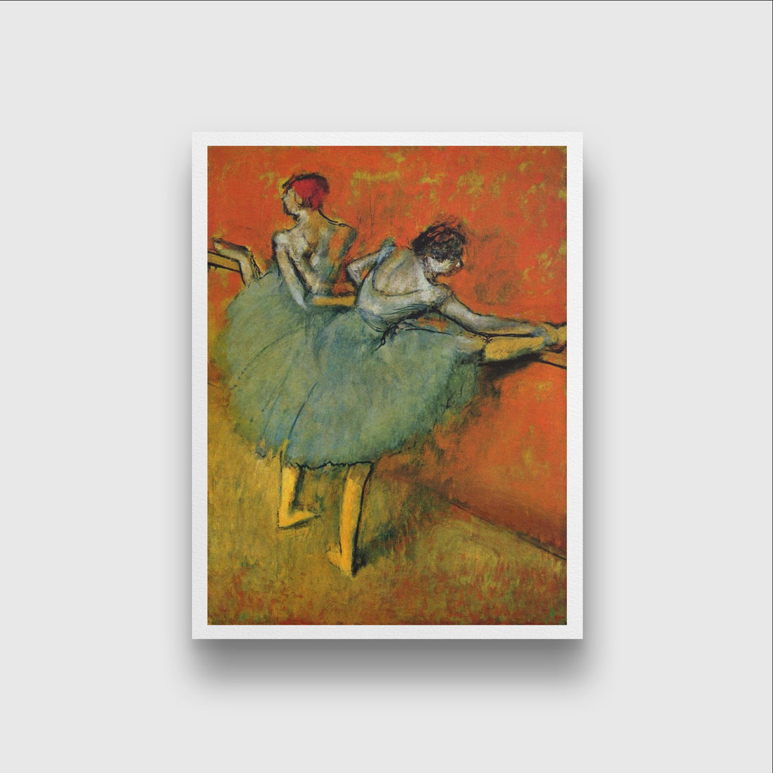 Dancers At The Barre Painting - Meri Deewar 3 : 4 Vertical Premium Wall Art Canvas by MeriDeewar