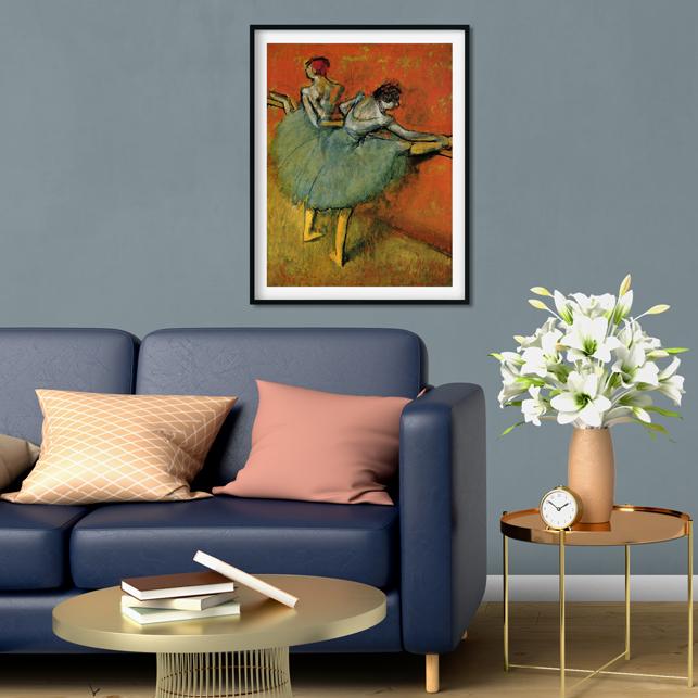 Dancers At The Barre Painting - Meri Deewar 3 : 4 Vertical Premium Wall Art Canvas by MeriDeewar