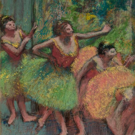 Dancers backstage peeping Painting - Meri Deewar 4 X 5.5 Vertical Premium Wall Art Canvas by MeriDeewar