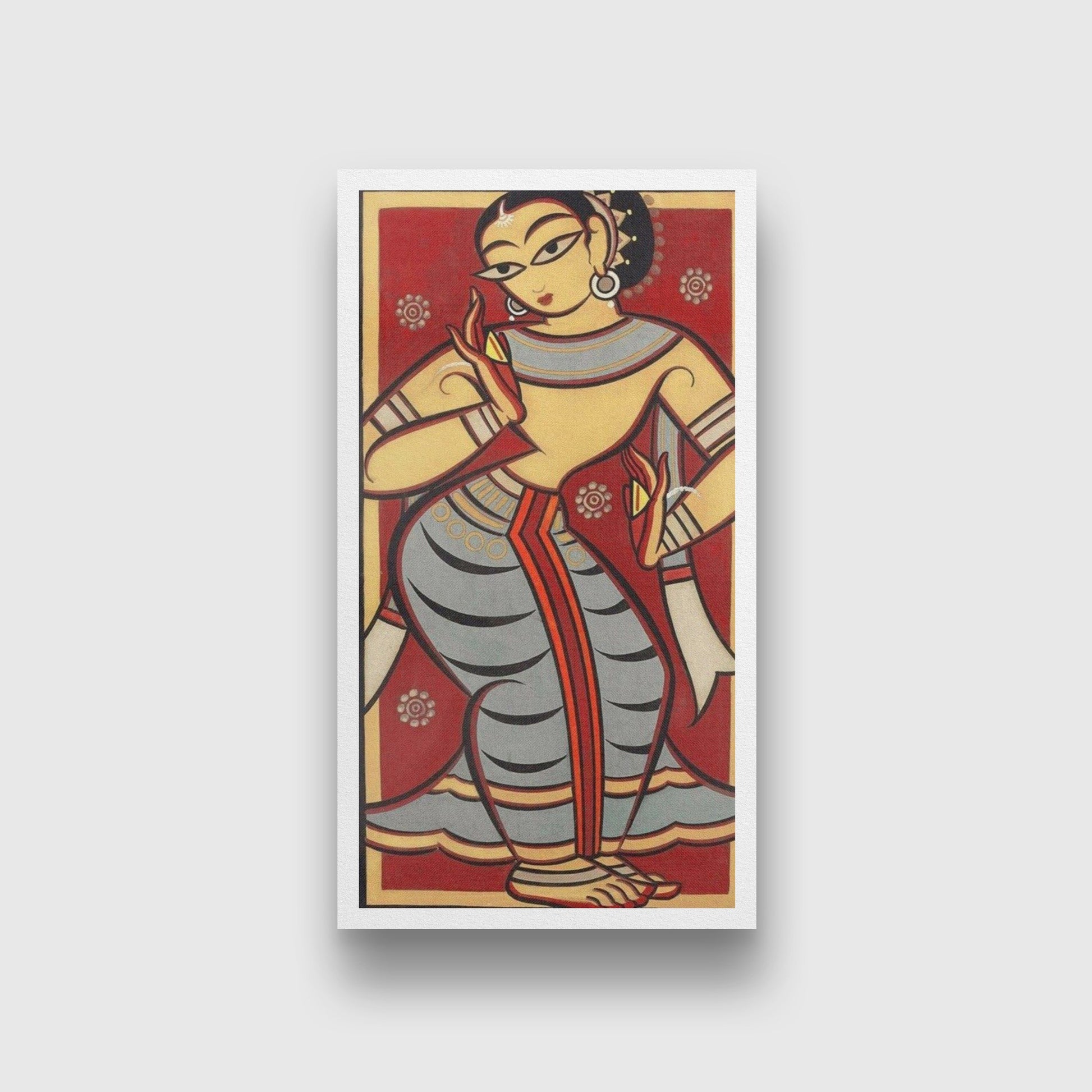 Dancing Yogini Painting - Meri Deewar 2 : 3 Vertical Premium Wall Art Canvas by MeriDeewar