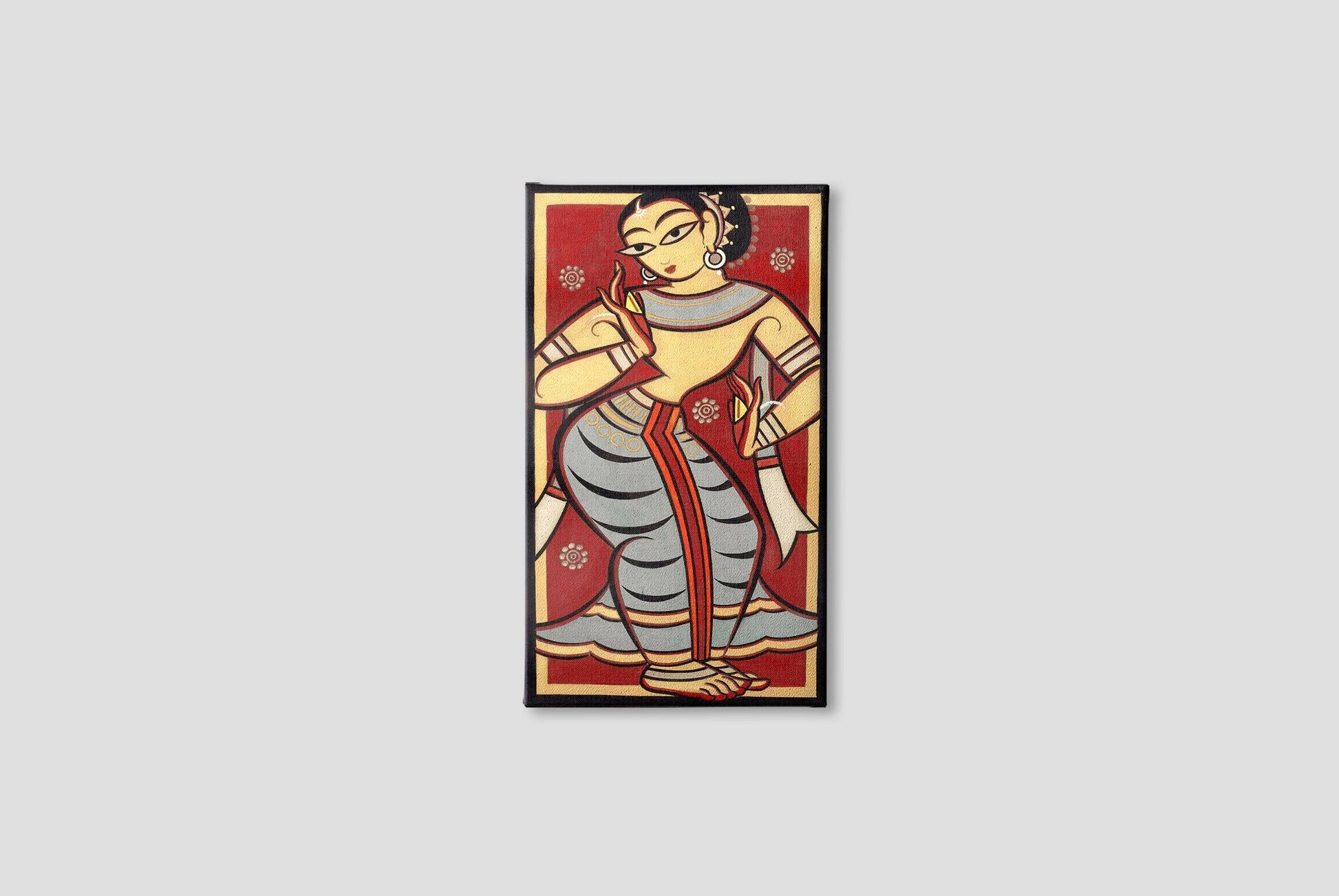 Dancing Yogini Painting - Meri Deewar 2 : 3 Vertical Premium Wall Art Canvas by MeriDeewar