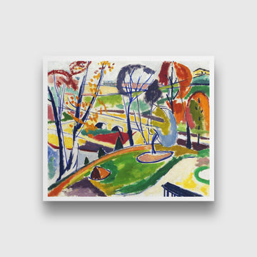 Décor Plat Henry Lyman Saÿen Painting - MeriDeewar 6 : 5 Horizontal Premium Wall Art Canvas by MeriDeewar