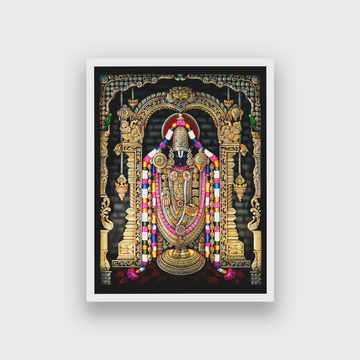 Devotional Tirupati Balaji Wall Painting 3 : 4 Vertical Premium Wall Art Canvas by MeriDeewar