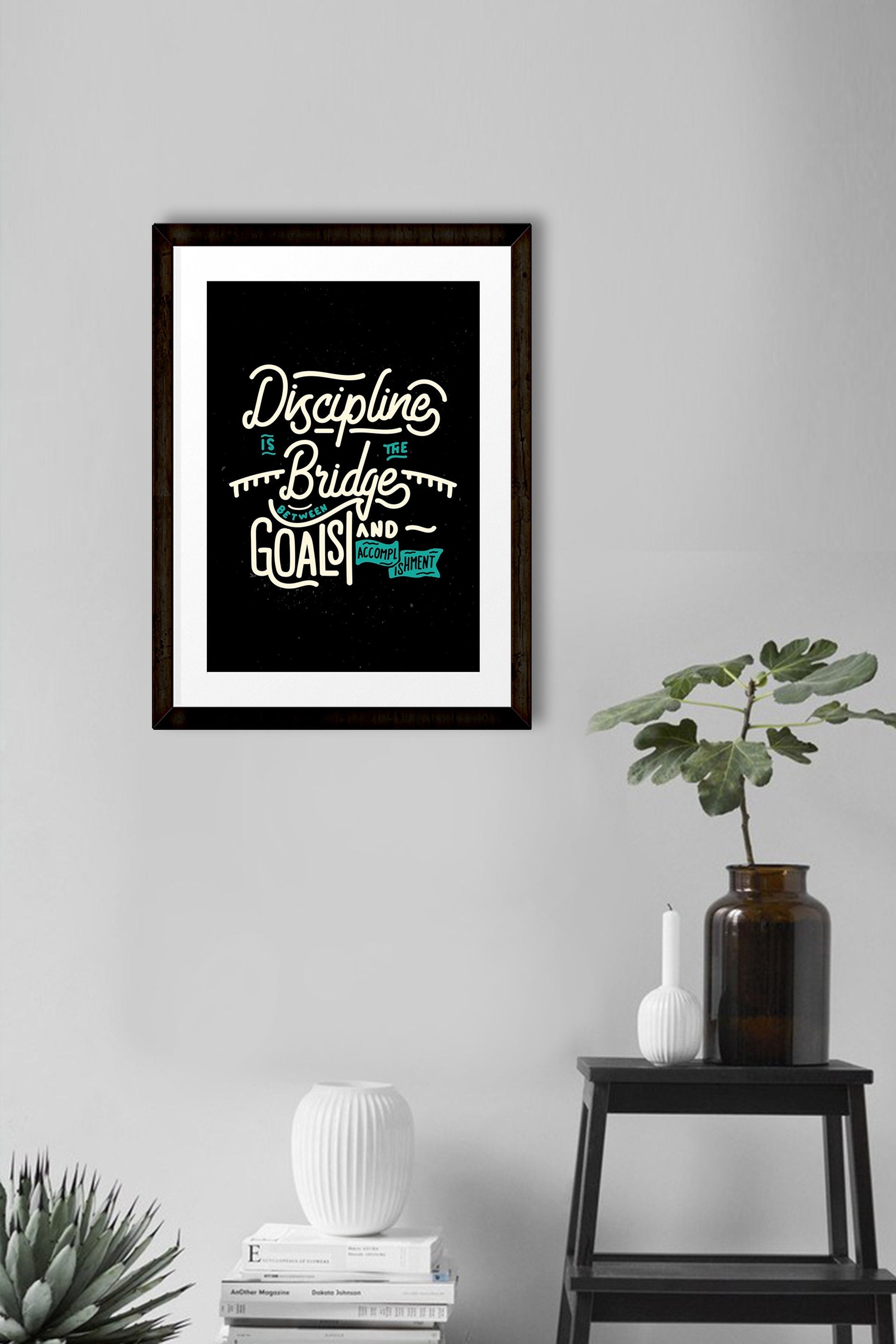 Discipline _ poster 2 : 3 Vertical Premium Wall Art Canvas by MeriDeewar
