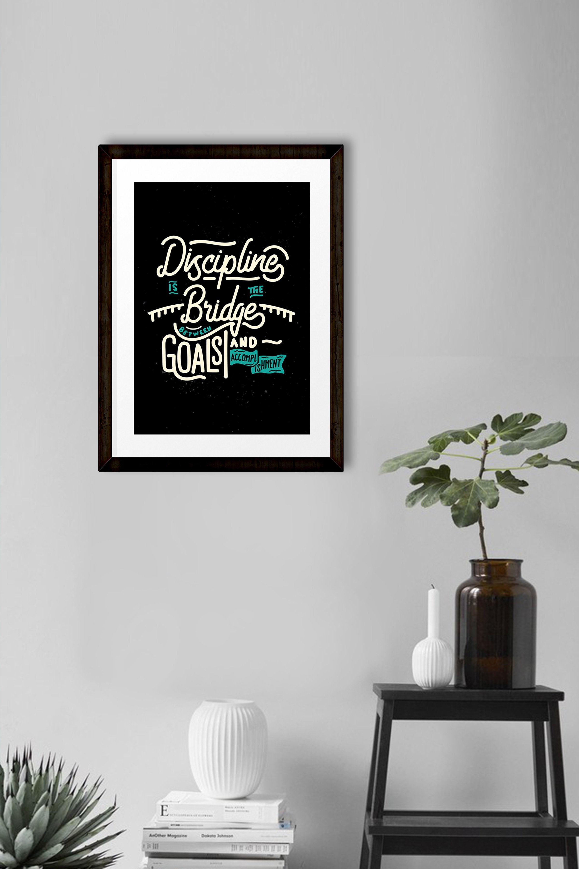 Discipline _ poster 2 : 3 Vertical Premium Wall Art Canvas by MeriDeewar