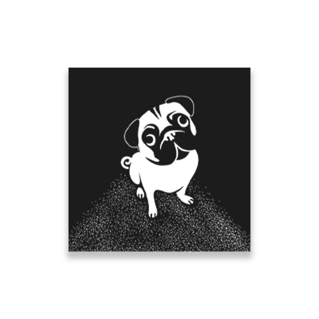 Dog painting 1 : 1 Square Premium Wall Art Canvas by MeriDeewar