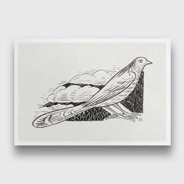 Dove Painting 3 : 2 Horizontal Premium Wall Art Canvas by MeriDeewar