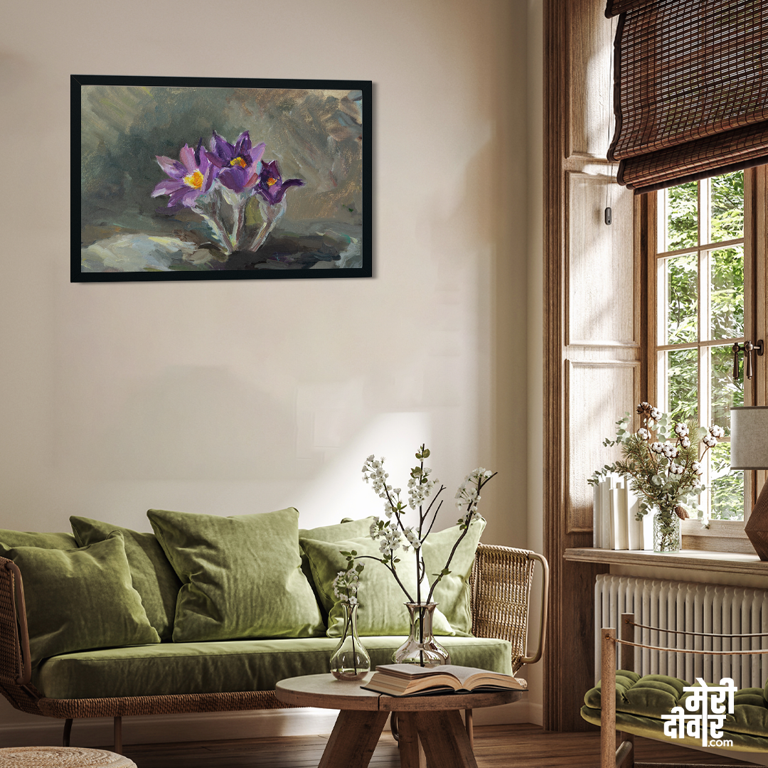 Dreamgrass Oil Painting 3 : 2 Horizontal Premium Wall Art Canvas by MeriDeewar