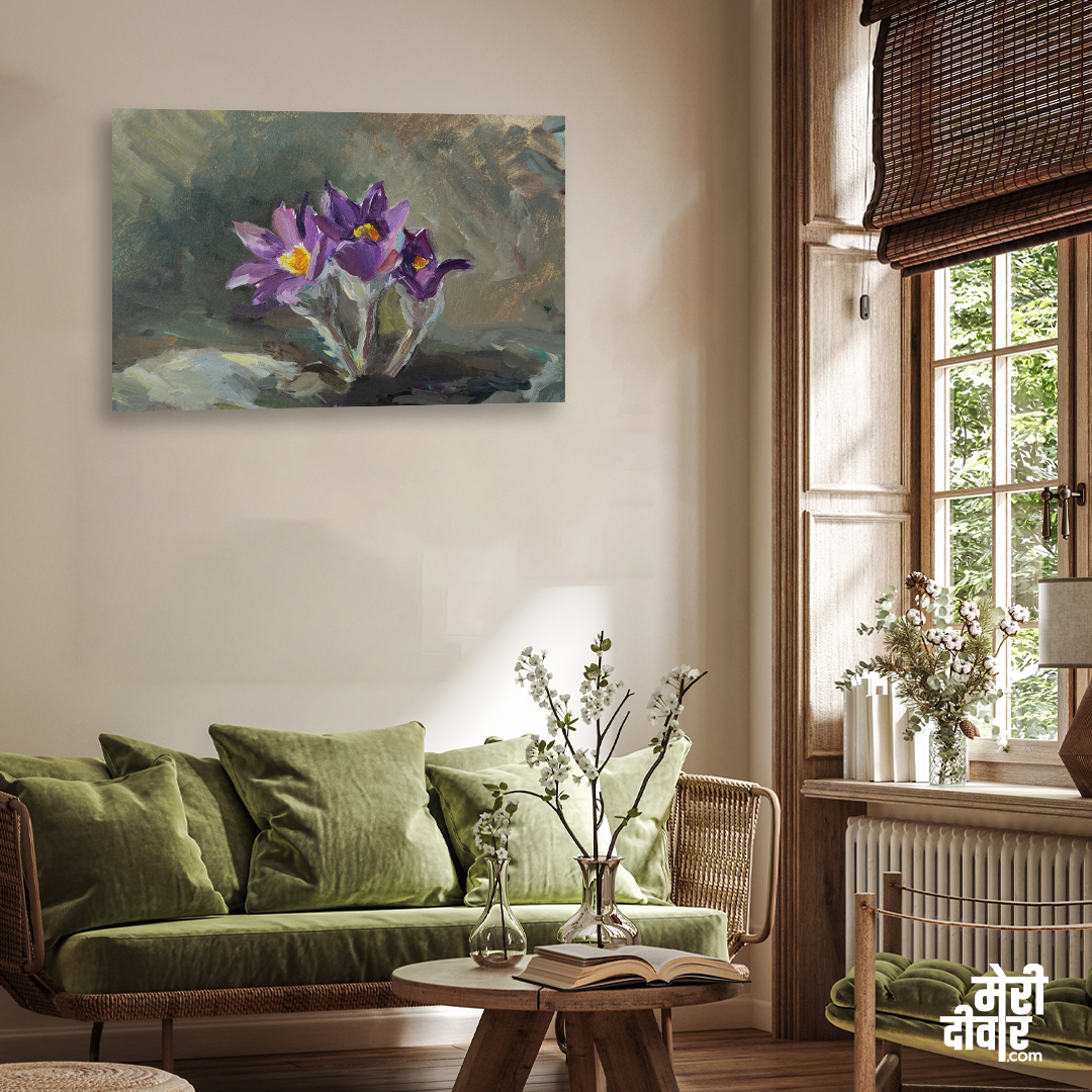 Dreamgrass Oil Painting 3 : 2 Horizontal Premium Wall Art Canvas by MeriDeewar