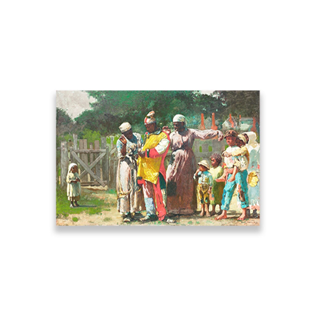 Dressing for the Carnival painting -Meri Deewar 3 : 2 Horizontal Premium Wall Art Canvas by MeriDeewar