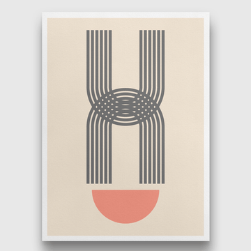 Dual Geometric Painting 3 : 4.2 Vertical Premium Wall Art Canvas by MeriDeewar