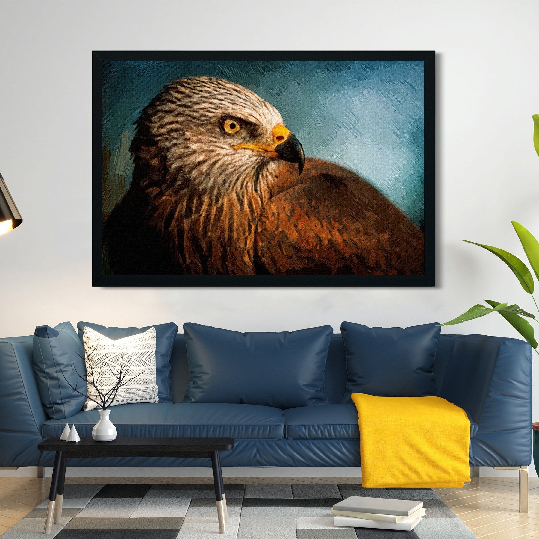 Eagle Painting - Meri Deewar 3 : 2 Horizontal Premium Wall Art Canvas by MeriDeewar