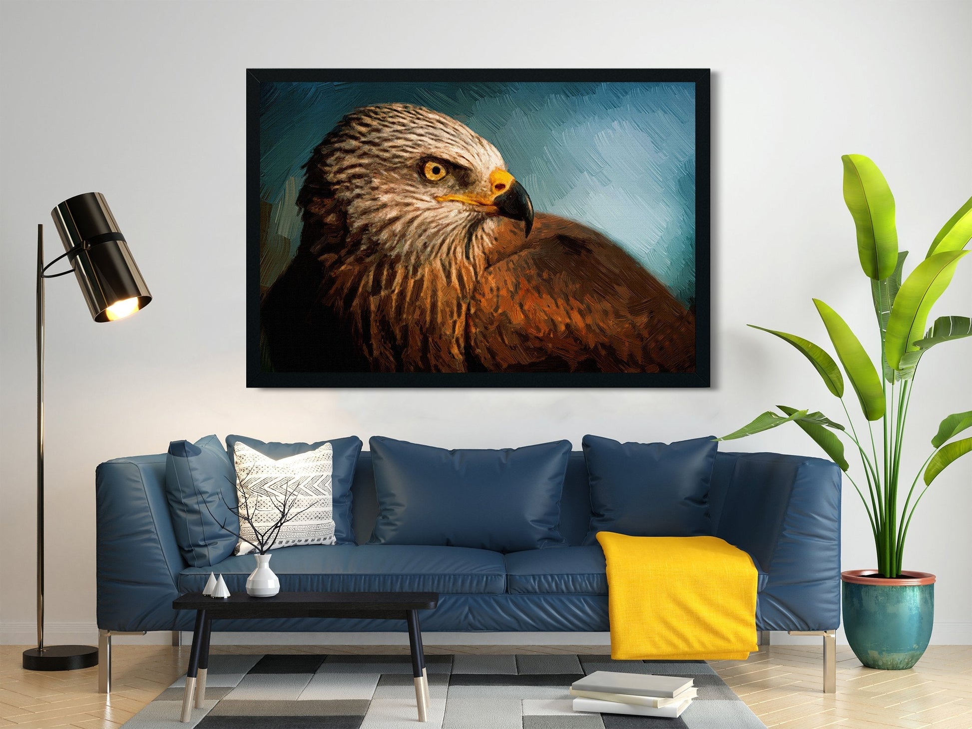 Eagle Painting - Meri Deewar 3 : 2 Horizontal Premium Wall Art Canvas by MeriDeewar