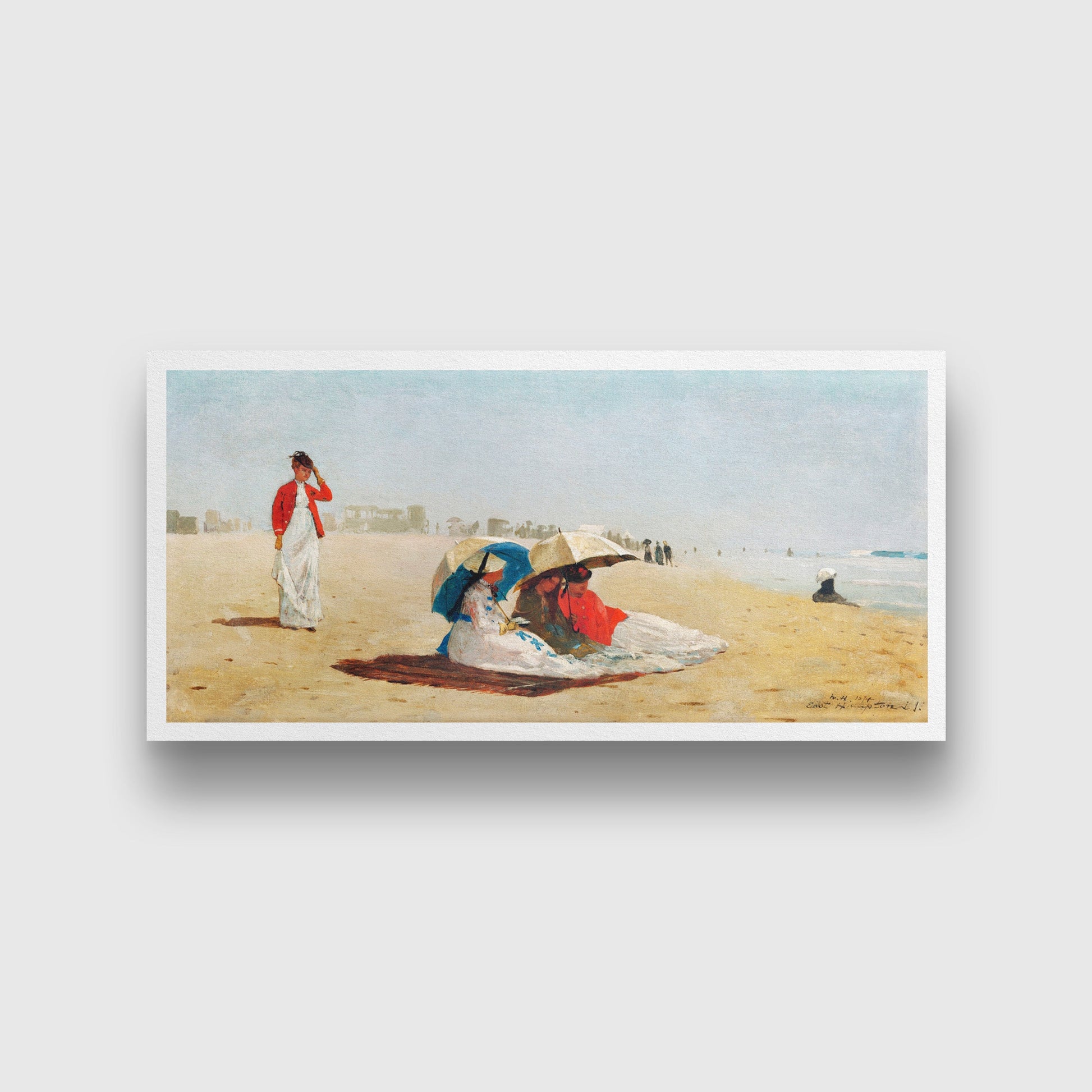 East Hampton Beach Long Island painting - Meri Deewar 2 : 1 Horizontal Premium Wall Art Canvas by MeriDeewar