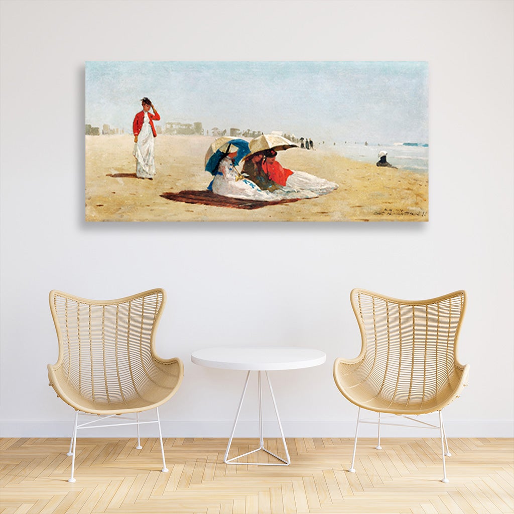 East Hampton Beach Long Island painting - Meri Deewar 2 : 1 Horizontal Premium Wall Art Canvas by MeriDeewar