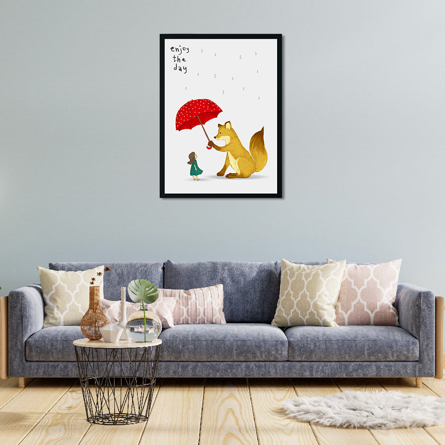 Elegant Poetry Girl Painting 3 : 4 Vertical Premium Wall Art Canvas by MeriDeewar