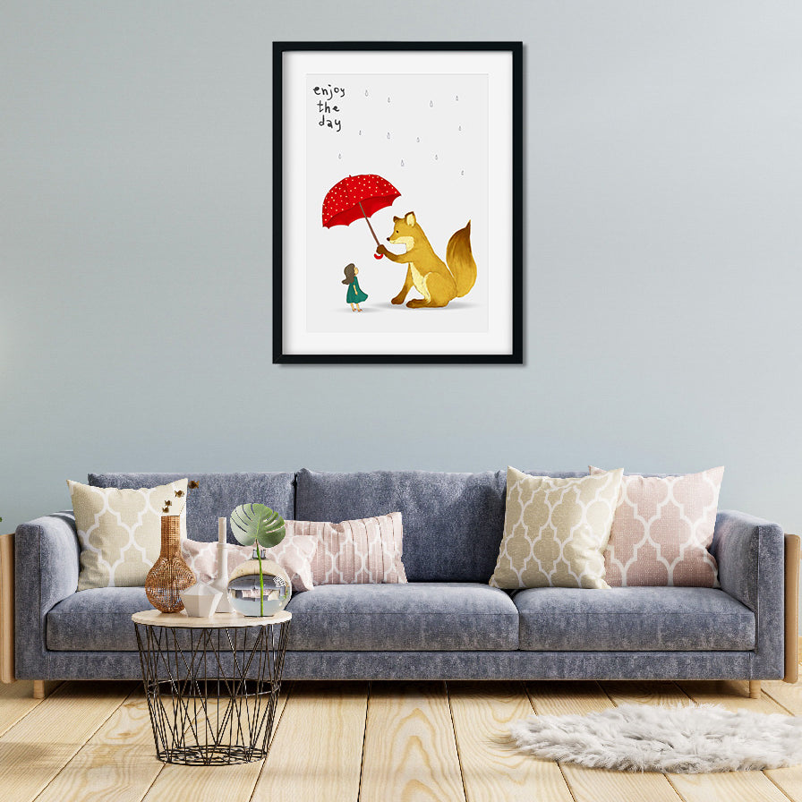 Elegant Poetry Girl Painting 3 : 4 Vertical Premium Wall Art Canvas by MeriDeewar