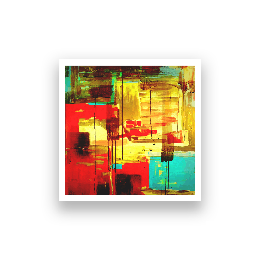 Emotional Abstract Art Wall Painting 1 : 1 Square Premium Wall Art Canvas by MeriDeewar