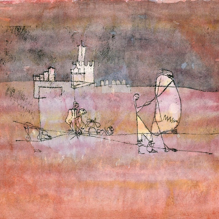 Episode Before an Arab Town painting - Meri Deewar 4 : 3 Horizontal Premium Wall Art Canvas by MeriDeewar