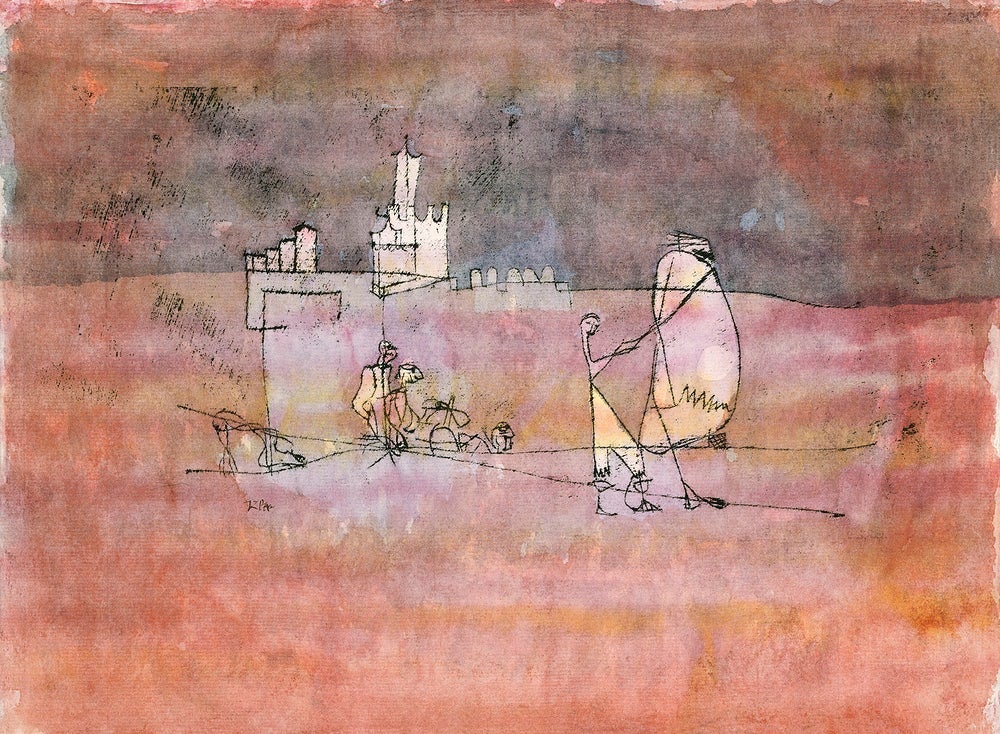 Episode Before an Arab Town painting - Meri Deewar 4 : 3 Horizontal Premium Wall Art Canvas by MeriDeewar