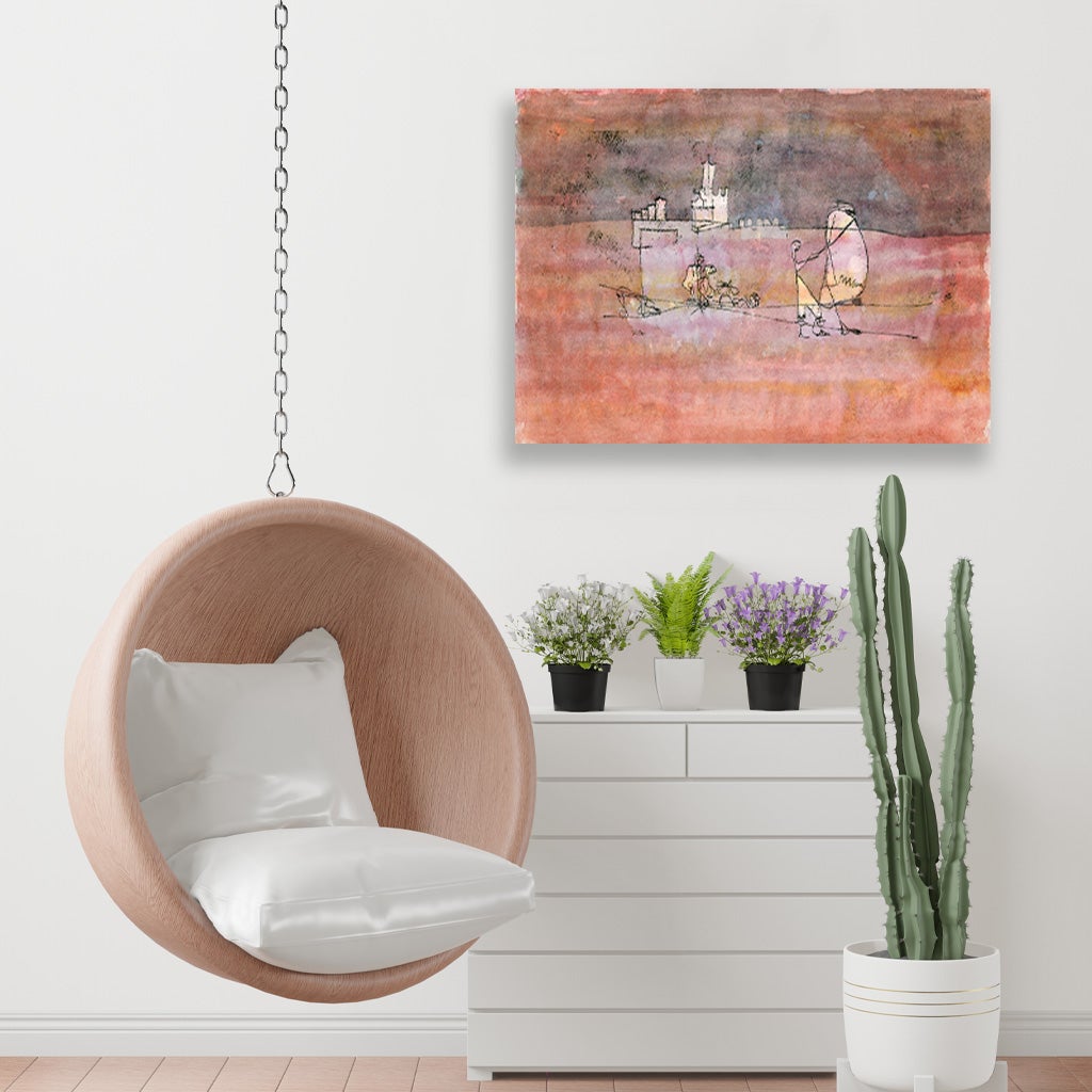 Episode Before an Arab Town painting - Meri Deewar 4 : 3 Horizontal Premium Wall Art Canvas by MeriDeewar