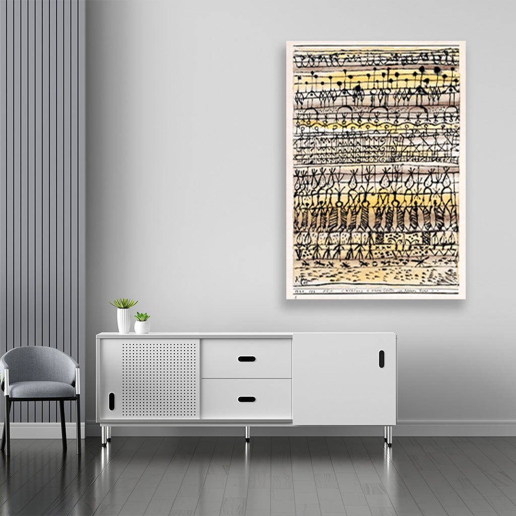 ERA Cooling in a hot zone garden  drawing painting - Meri Deewar 3 : 4.2 Vertical Premium Wall Art Canvas by MeriDeewar