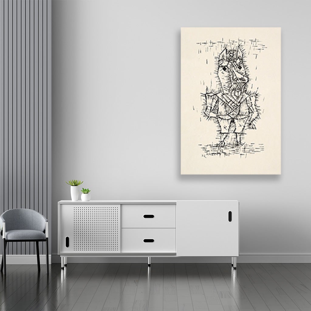 Esel painting - Meri Deewar 2 : 3 Vertical Premium Wall Art Canvas by MeriDeewar