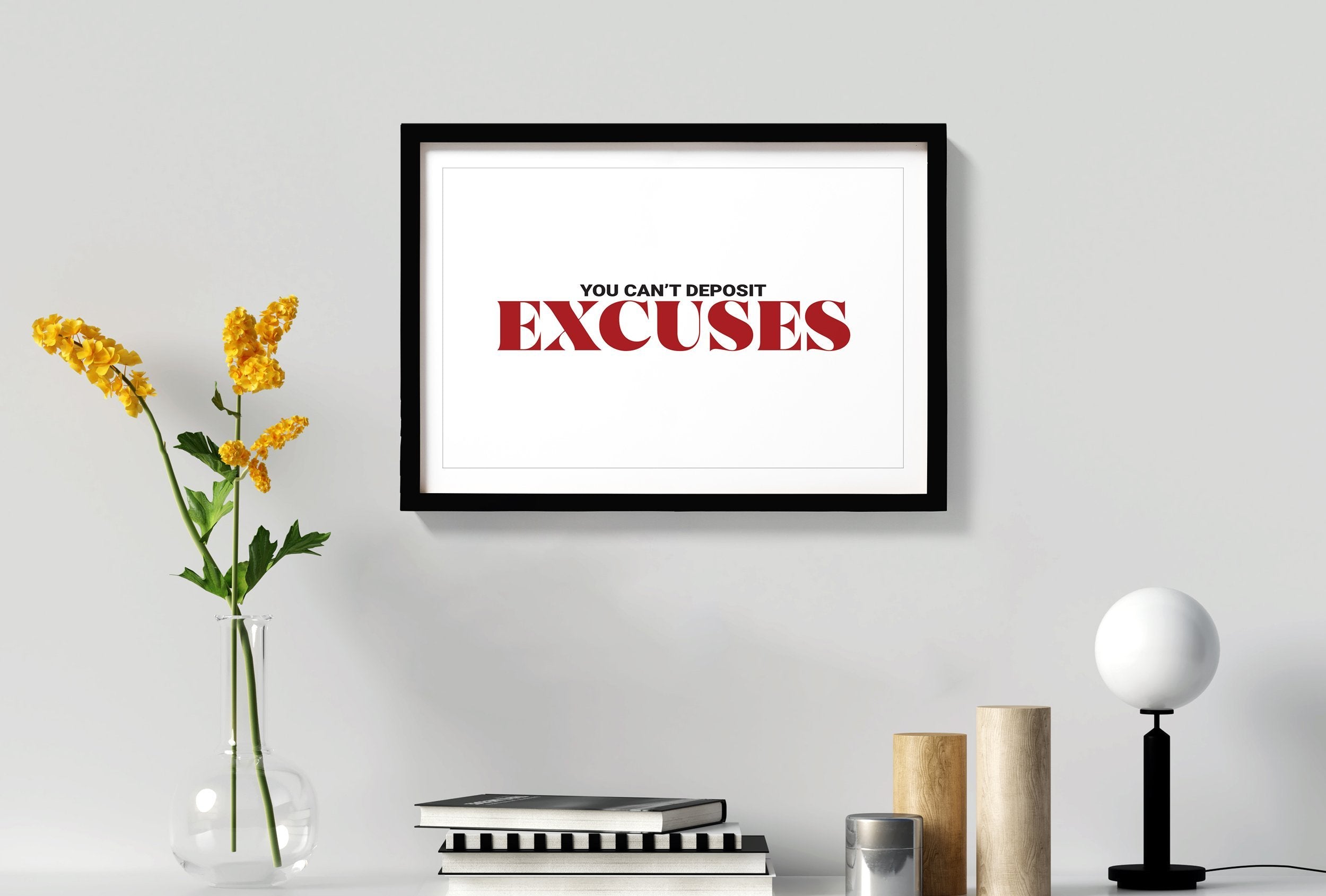 EXCUSES poster Poster A3 / Poster Premium Wall Art Canvas by MeriDeewar