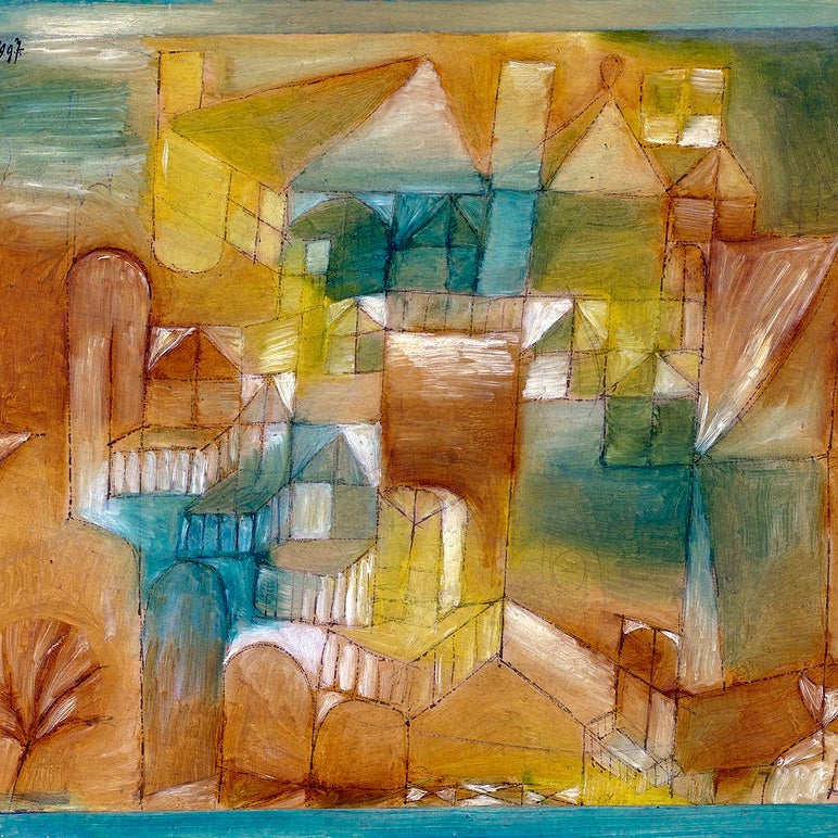 Fasçsade brown-green painting - Meri Deewar 4 : 3 Horizontal Premium Wall Art Canvas by MeriDeewar