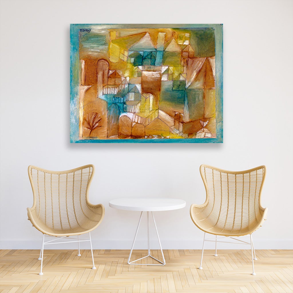 Fasçsade brown-green painting - Meri Deewar 4 : 3 Horizontal Premium Wall Art Canvas by MeriDeewar