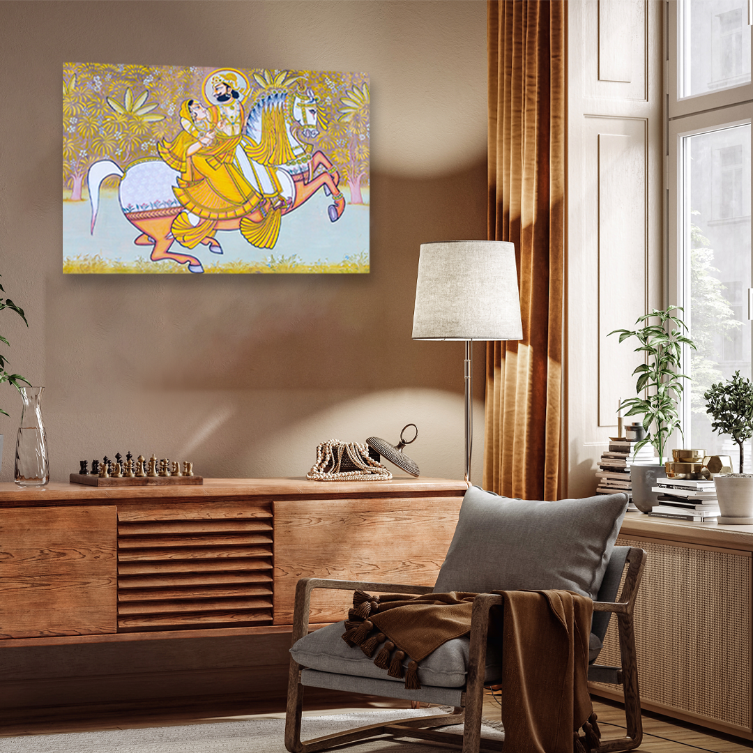 Fatal Attraction Traditional Framed Wall Painting 3 : 2 Horizontal Premium Wall Art Canvas by MeriDeewar