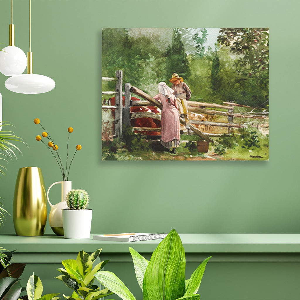 Feeding Time painting - Meri Deewar 5 : 4 Horizontal Premium Wall Art Canvas by MeriDeewar