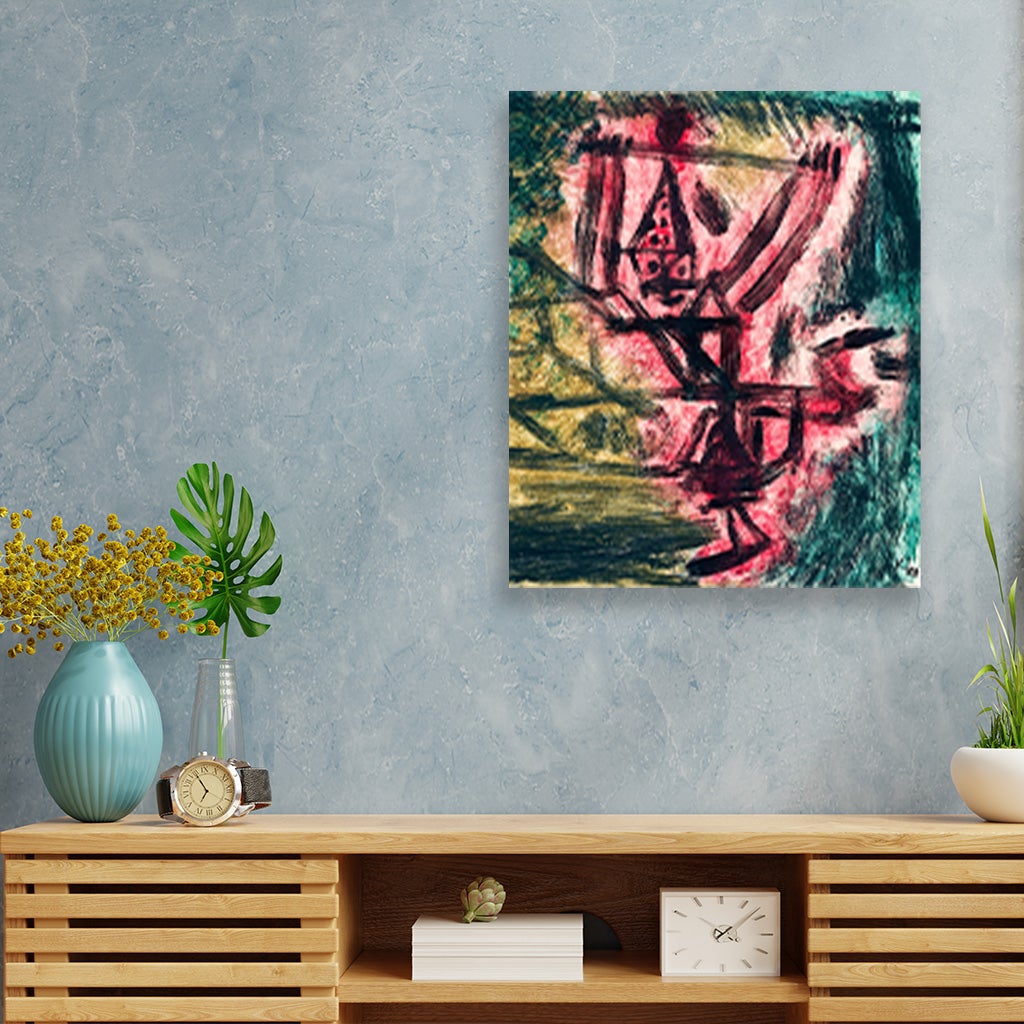 Feuer Clown I painting - Meri Deewar 5 : 6 Vertical Premium Wall Art Canvas by MeriDeewar