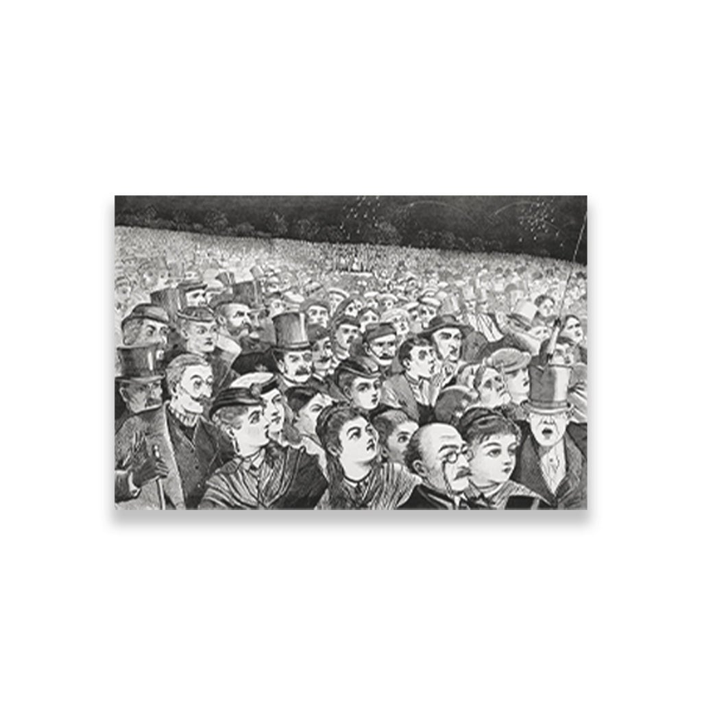 Fireworks on the Night of the Fourth of July painting - Meri Deewar 3 : 2 Horizontal Premium Wall Art Canvas by MeriDeewar