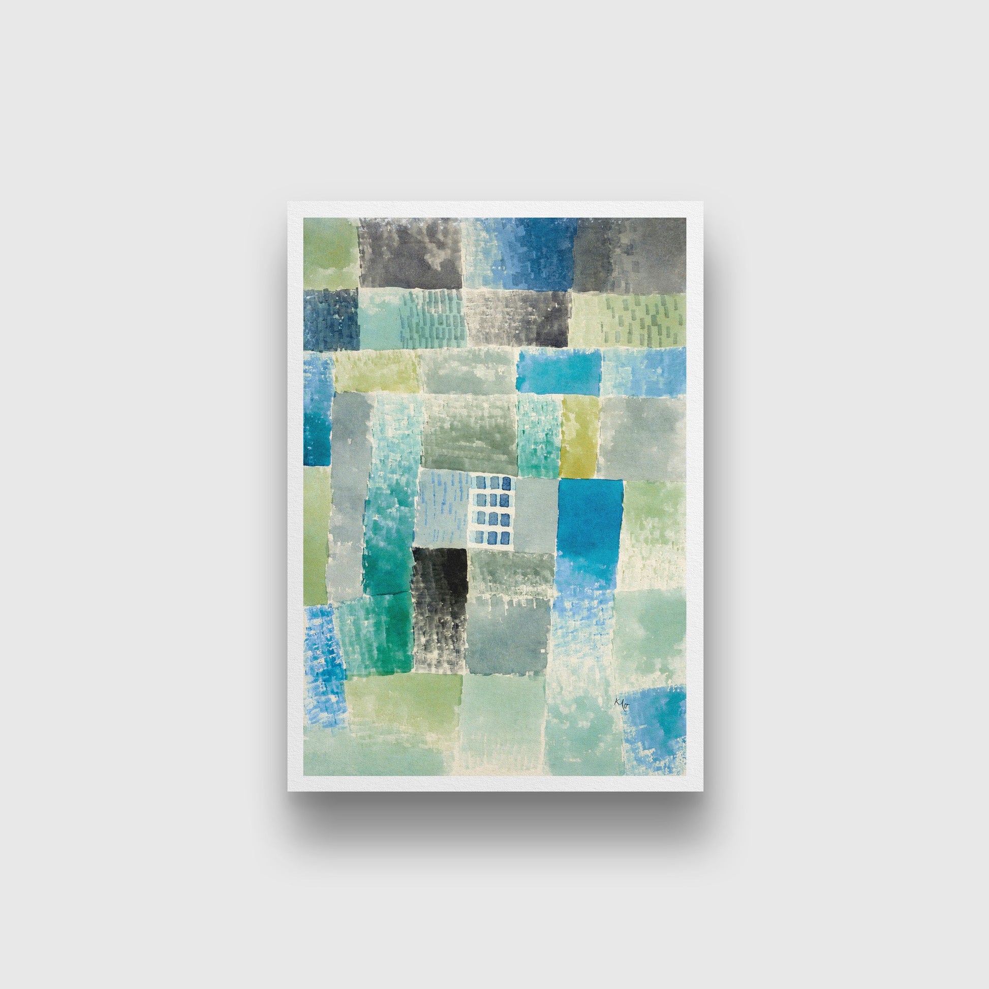 First house in a settlement painting - Meri Deewar 2 : 3 Vertical Premium Wall Art Canvas by MeriDeewar